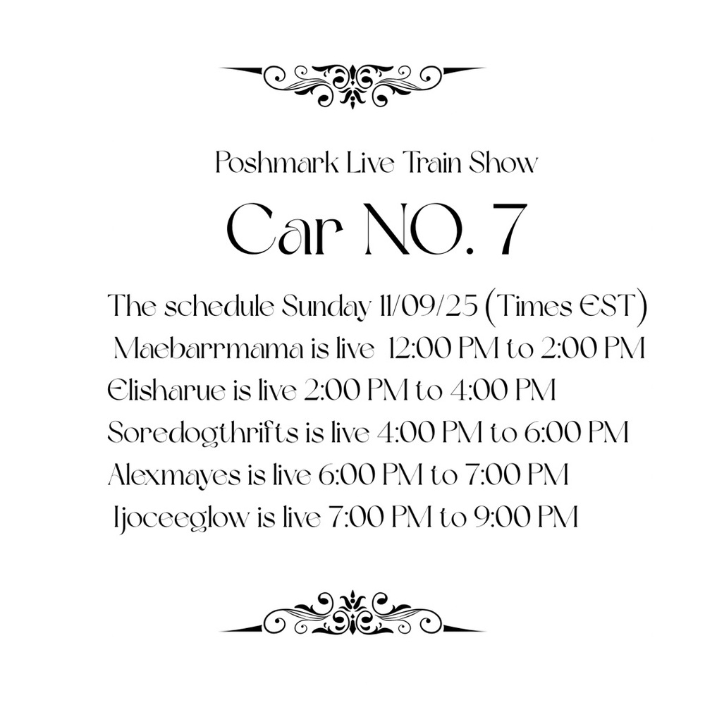 Poshmark Live Train Show Schedule Poster